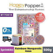 Sprinkles - Rainbow Nonpareils 4mm 500g (30pkt/ctn) BT-TO015 - 彩虹糖珠 4毫米 500克