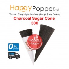 Cone Sugar 300 ( Black/Charcoal ) (PK) ( 300/Ctn ) IC-C0008 竹炭脆皮冰淇淋甜筒