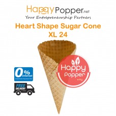 Cone Sugar Heart Shape XL 24 (PK)  ( 24/Ctn ) C0009 心形甜筒大款（24个/箱）