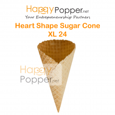 Heart Shape Sugar Cone XL 24 ( 24/Ctn ) C0009 心形甜筒大款（24个/箱）