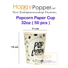 Paper Cup 32oz ( 50 pcs )  ( Printing Popcorn ) PC-T0004 