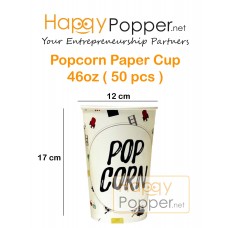 Paper Cup 46oz ( Printing Popcorn ) 50 Pcs/Roll ( 20 Roll/Ctn ) PC-T0005 爆米花纸杯46安士