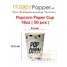 Paper Cup 16oz ( 50 pcs ) ( Printing Popcorn ) PC-T0003 爆米花纸杯16安士