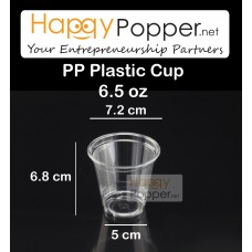 PP Plastic Cup 200ml 6.5oz ( Inc Lid ) ( 100 cups ) PK-T0016 PP材质塑料杯6.5安士