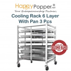 2ND-0136 Cooling Rack 6 Layer with Pan 3 pcs 烤盘架6层带3个不锈钢盘