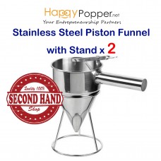 2ND-0137 Piston Funnel with Stand x 2 pcs 章鱼小丸子漏斗x 2个