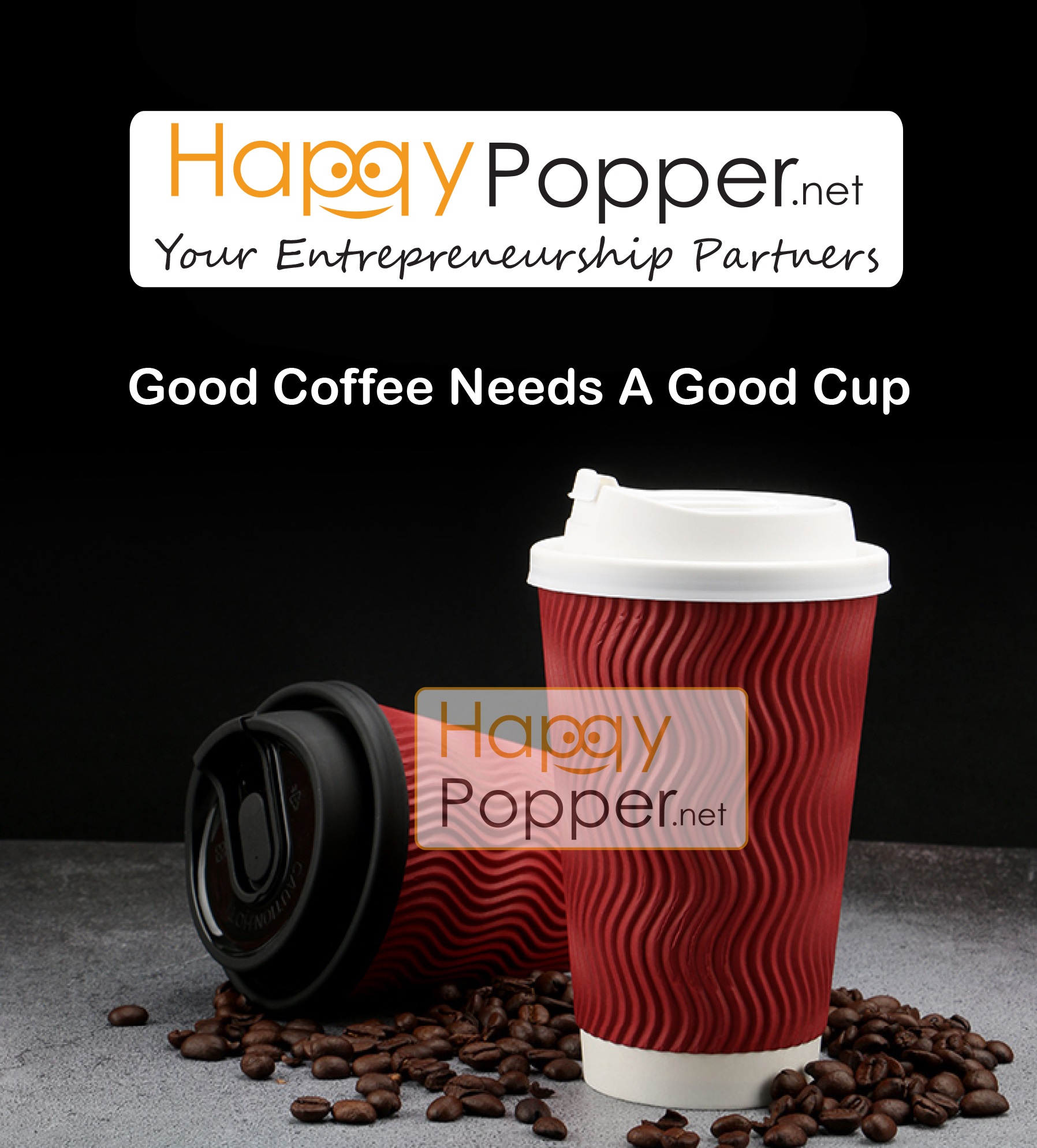 Ripple Paper Hot Cup 12oz ( 20 pcs/ Roll ) ( 500 pcs/ Ctn ) ( Cup Only ...