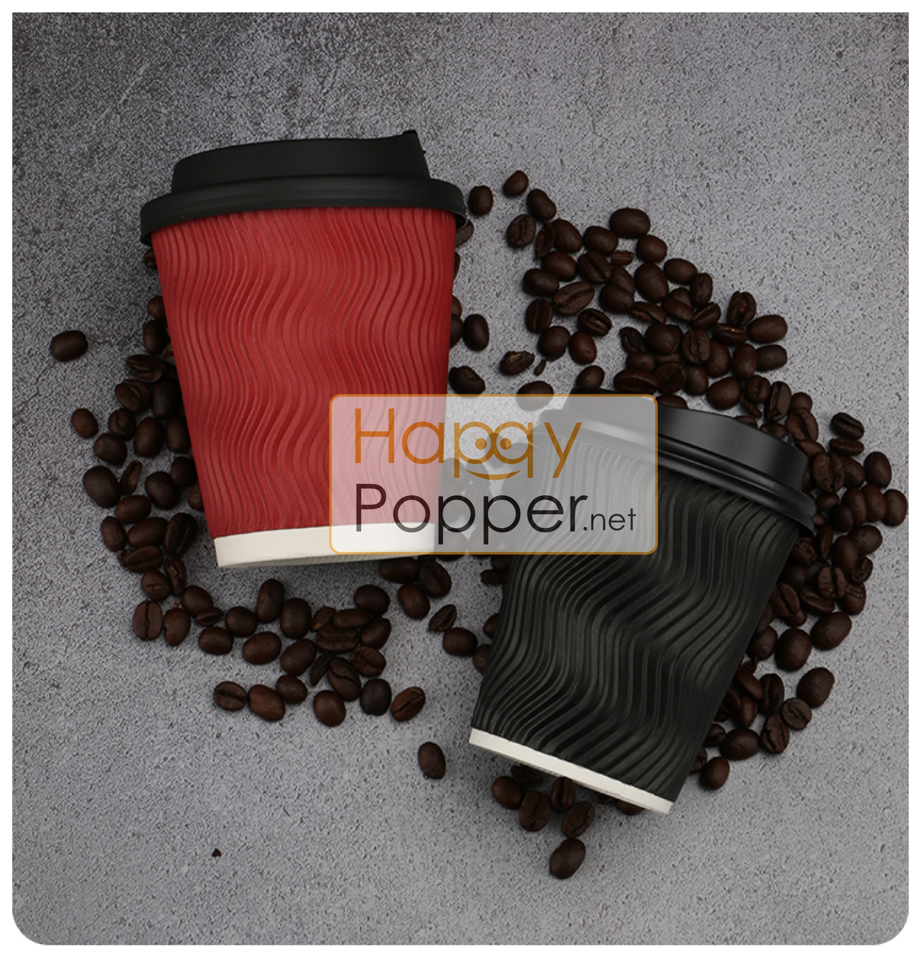 Ripple Paper Hot Cup 12oz ( 20 pcs/ Roll ) ( 500 pcs/ Ctn ) ( Cup Only ...